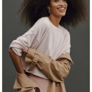 the alani cashmere crewneck by pilcro blush